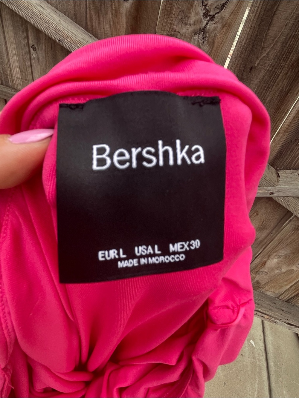 Bershka Fuchsia Pink Strapless Ruffled Midi Dress Y2K Size L - Picture 3 of 10
